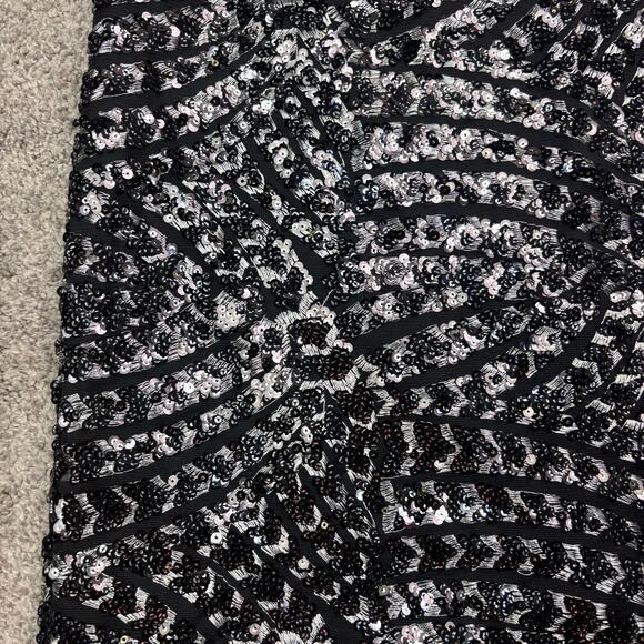 NWT! Vince Camuto Sapphire Sheen F1 Rich Black Dress XS - Picture 7 of 10